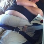Poster child for airplane slobs