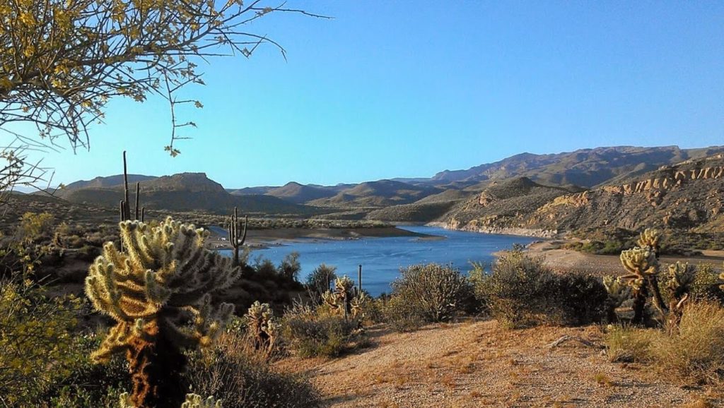 THE BLONDE BODY AT BARTLETT LAKE From A Bird's Eye View